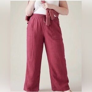 Athleta retreat linen wide leg pant NWOT Size: 2
